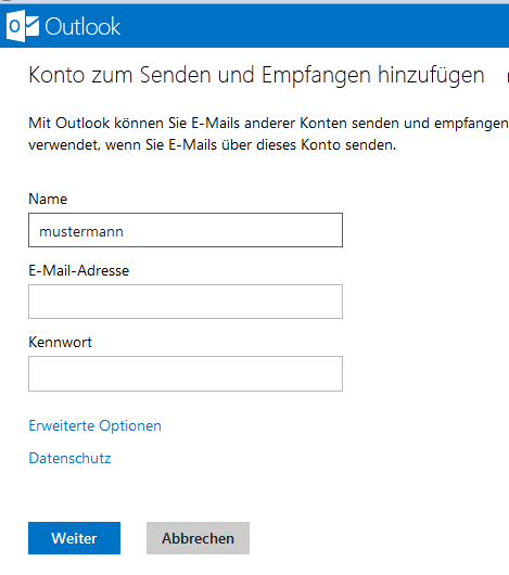 Wie man Konten in Outlook.com importiert