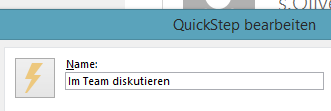 QuickSteps in Outlook 2013: Im Team diskutieren